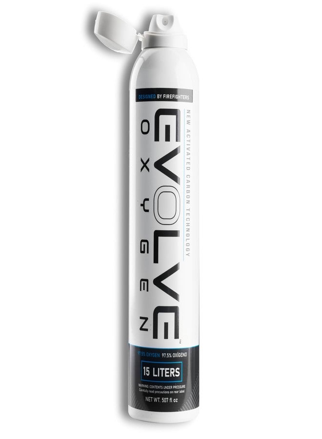 EVOLVE 15-Liter Pure Oxygen Canister with Flip Top | Portable Oxygen Can | Ideal for Home Use and Outdoor Activities | Designed by Firefighters | Made in The USA | Pack of 1 - Image 1